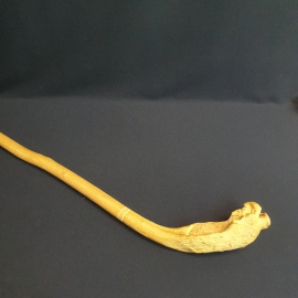 Посох - трость - палка в стиле Баба Яги 88 см, дерево, резьба. Винтаж, СССР.