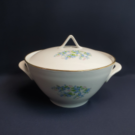 Супница на 3 литра, Дулево, деколь, позолота. Винтаж, СССР.