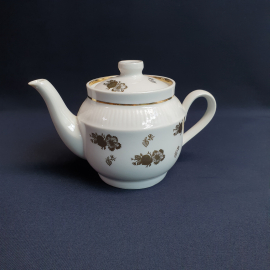 Чайник Пролетарий, фарфор позолота 0.5 л, винтаж СССР