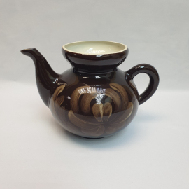 Доливной чайник, обливная керамика 2 л, кракелюр, винтаж СССР