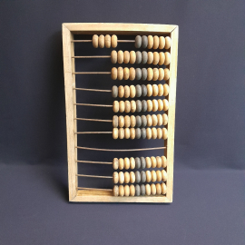 Счеты деревянные 48х30, деревянные костяшки. Винтаж СССР.