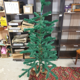 Советская искусственная елка, высота 1.70 м, ширина 80 см, сост. есть дефекты. Винтаж. СССР