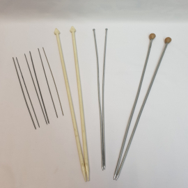 Набор спиц для вязания, металл и пластик. Винтаж, СССР.