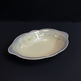 Салатник 21х14 см, Коростенский ФЗ, фарфор, перламутр, 300 мл. Винтаж, СССР.