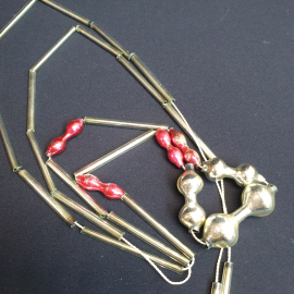 Советские елочные бусы, стеклярус, не большие. Винтаж, СССР.