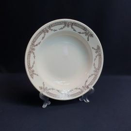 Суповая тарелка Конаково, фаянс деколь 195 мм, винтаж СССР