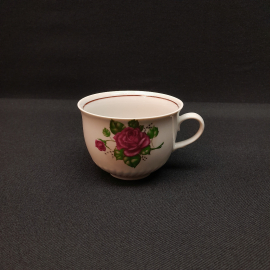 Чайная чашка, Полонное, фарфор, деколь, 200 мл. Винтаж, СССР.