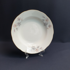 Суповая тарелка Tono China, фарфор деколь позолота 18 см, винтаж Япония