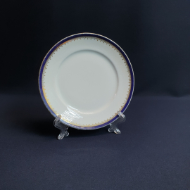 Пирожковая тарелка Krautheim, фарфор деколь позолота 15 см, винтаж Германия