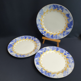 Набор тарелок 27 см 3 шт "Fine porcelain", фарфор, деколь, позолота. Китай.