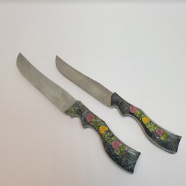Пара ножей 25 см, ручка пластик, ручная работа. Винтаж, СССР.