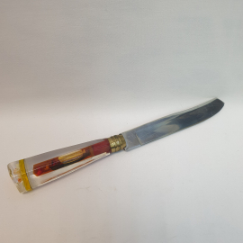 Ножик 22.5 см, ручка пластик, ручная работа. Винтаж, СССР.