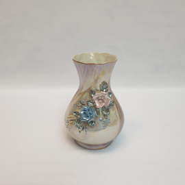 Ваза, керамика лепнина высота 11 см, винтаж СССР