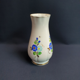 Ваза Березновский з-д, фарфор роспись позолота высота 19 см, винтаж СССР