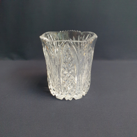 Ваза, хрусталь высота 17 см, кракелюр, винтаж СССР