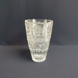 Ваза, хрусталь высота 22 см, кракелюр, винтаж СССР