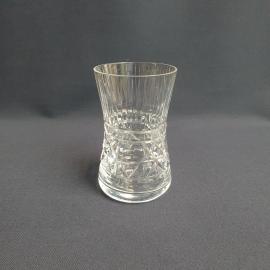 Ваза для цветов 11 см, стекло, рельеф. Винтаж, СССР.