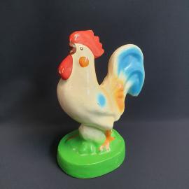 Игрушка Петух 19х12х26 см, пресс-опилки, роспись. Винтаж, СССР.