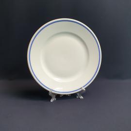 Столовая тарелка, фарфор деколь позолота 24 см, винтаж Чехословакия