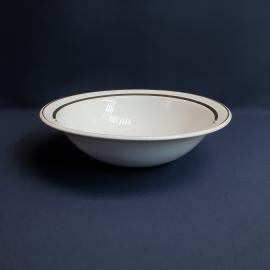 Салатник Конаково, фаянс позолота диаметр 25 см, винтаж СССР