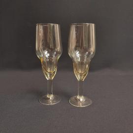 Набор бокалов  ,цветное стекло 125мл высота 16 см,винтаж СССР