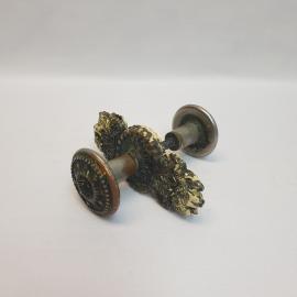 Дверная ручка медная, дефект краска. Винтаж, СССР.