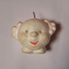 Ёлочная игрушка СССР, фигурка колобок из пенопласта, коллекционная, украшение для декора, винтажная
