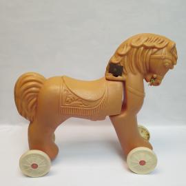 Лошадка "Конь огонь", пластик, есть дефекты см. фото. Винтаж, СССР.