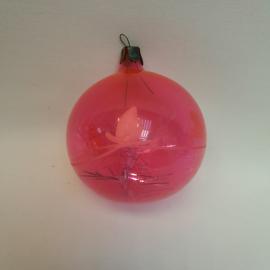 Ёлочная игрушка СССР шар стеклянный с блестками, ретро декор для праздника. Christmas винтажная.