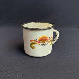 Эмалированная кружка, метал 375 мл, дефект винтаж СССР