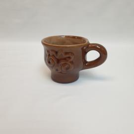 Кофейная чашка, обливная керамика 150 мл, винтаж СССР