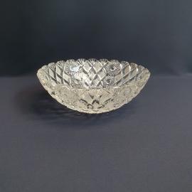 Салатник, хрусталь диаметр 24 см скол, винтаж СССР