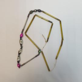 Елочная игрушка бусы на елку Стеклярус, длина 92 см сколы, винтаж СССР.