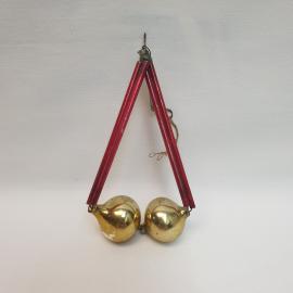 Елочная игрушка стеклярус 9х5 см. Винтаж, СССР.