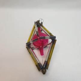 Елочная игрушка стеклярус 10х5 см. Винтаж, СССР.