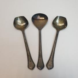 Набор из 3-ех сервировочных столовых предмета, Таллин, патина. Винтаж, СССР.