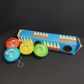 Набор елочных украшений Шары зеркальные. Винтаж, СССР.