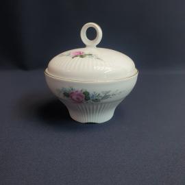 Сахарница jlmenau, фарфор деколь позолота 0.4 л, винтаж ГДР