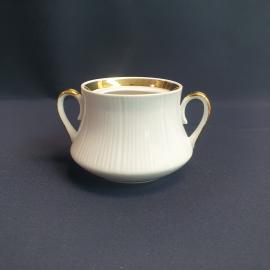 Сахарница без крышки Тернополь, фарфор позолота 0.4, винтаж СССР