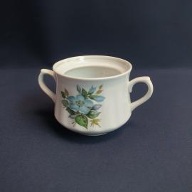 Сахарница без кршки Добруш, фарфор деколь 0.5 л, винтаж СССР