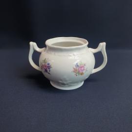 Сахарница без крышки Вербилки, фарфор деколь 0.5 л, винтаж СССР