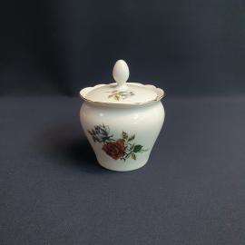 Сахарница Kahla, фарфор деколь позолота 0.25 л, винтаж ГДР