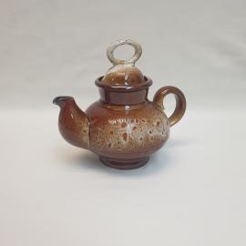 Чайник, обливная керамика 0.75 л, винтаж СССР