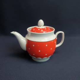 Чайник Дружковка, фарфор крытье позолота 0.6 л сколы, винтаж СССР