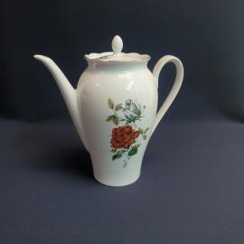 Кофейник Kahla, фарфор деколь позолота 1.2 л, винтаж ГДР