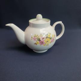 Чайник Дулево, фарфор деколь 0.6 л, винтаж Россия