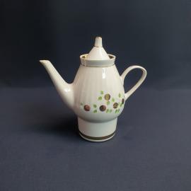 Кофейник Минск, фарфор деколь позолота 0.8 л, винтаж СССР