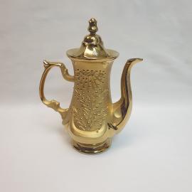 Кофейник, керамика позолота 1л, винтаж, СССР.