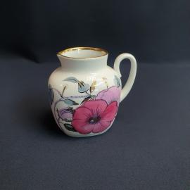 Молочник ЛФЗ, фарфор роспись позолота 350 мл, винтаж СССР