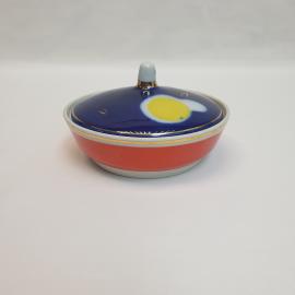 Масленка Полонное, фарфор крытье кобальт позолота, винтаж СССР